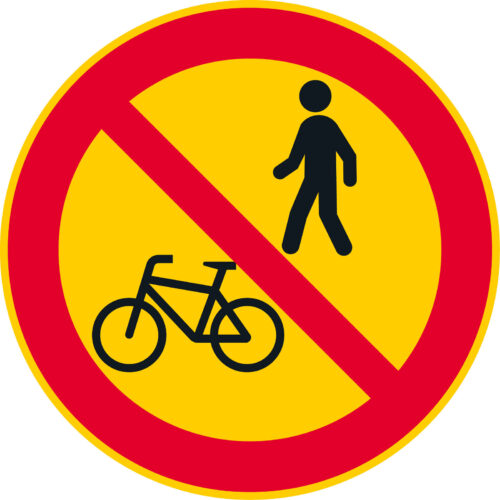 kävely ja pyöräily kielletty